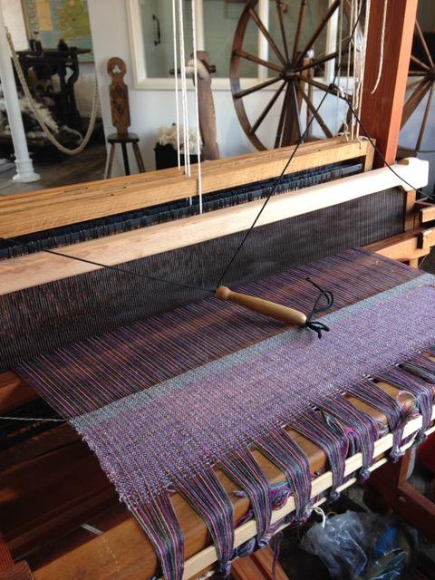 A loom set up for weaving